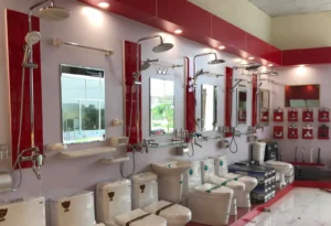 Thiết bị vệ sinh: Vòi sen, lavabo, vòi nước, chậu, bộ lau nhà,...